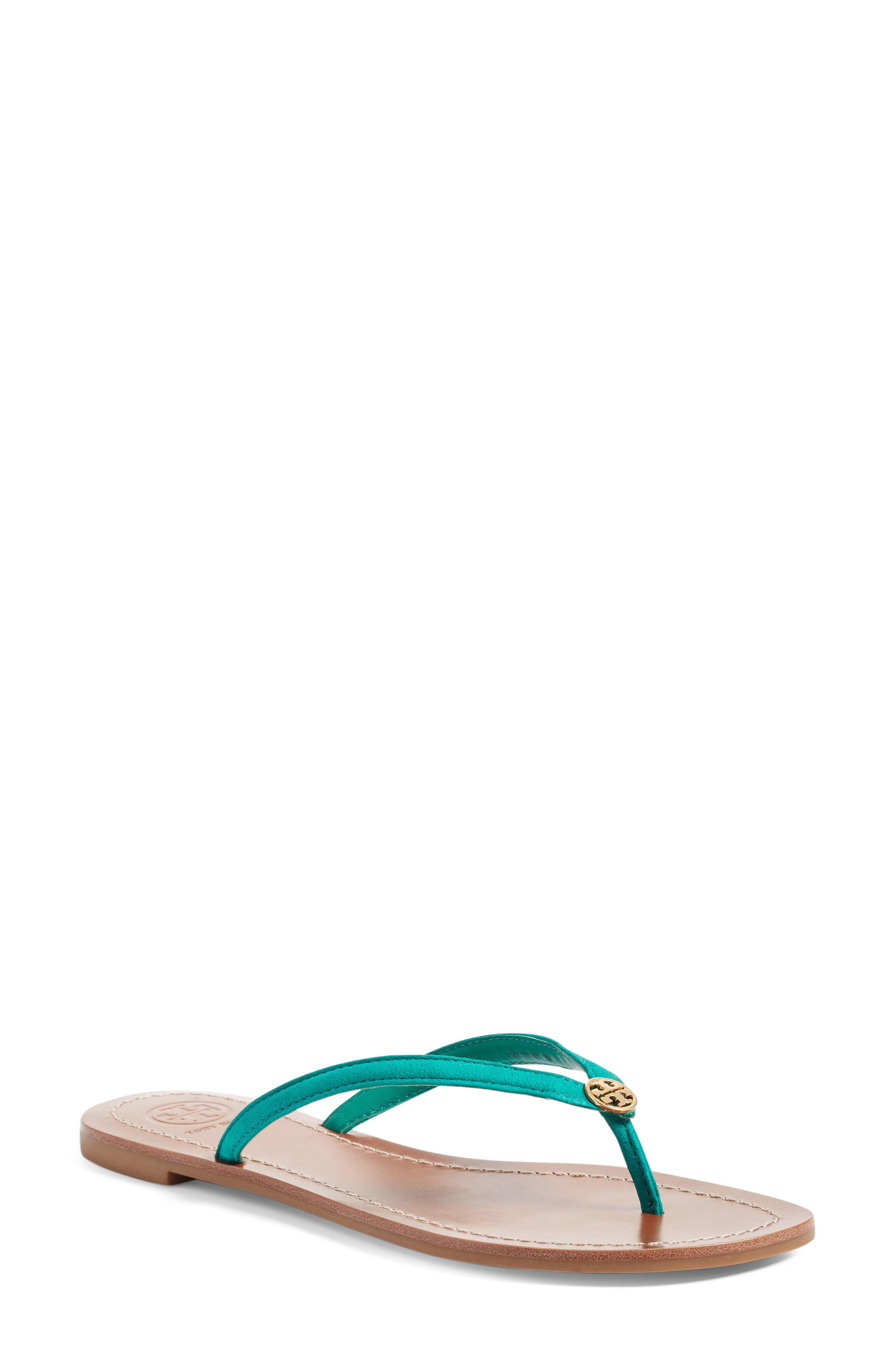 tory burch terra leather flip flop