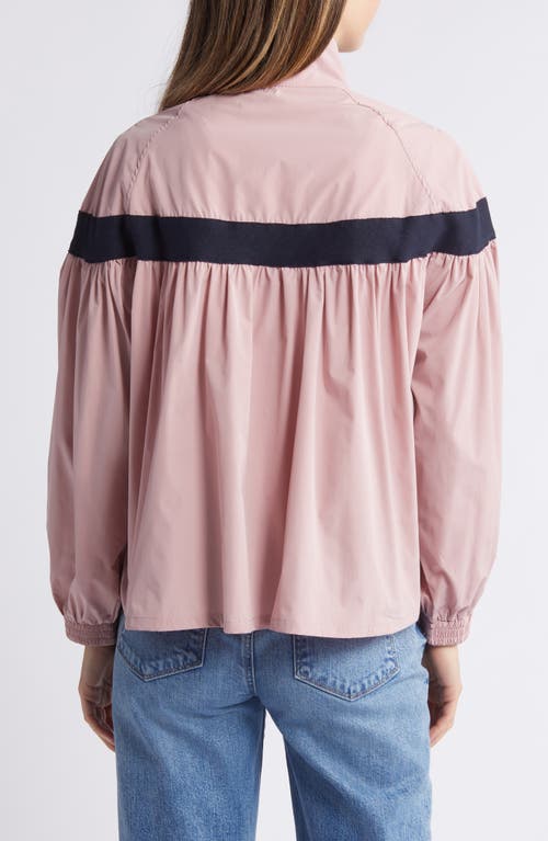 Nikki Lund Missy Water Repellent Smocked Jacket In Pink