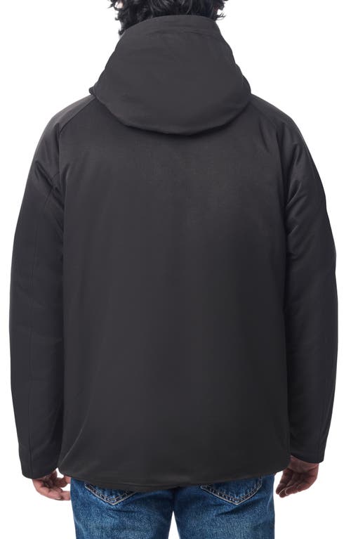 Shop Bernardo Let It Rain Insulated Hooded Jacket In Black