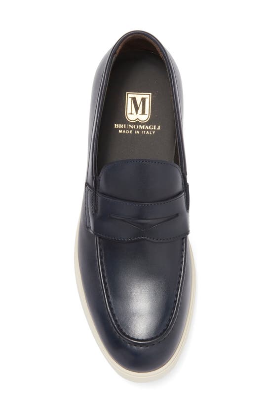 Bruno Magli Ezra Penny Loafer In Navy