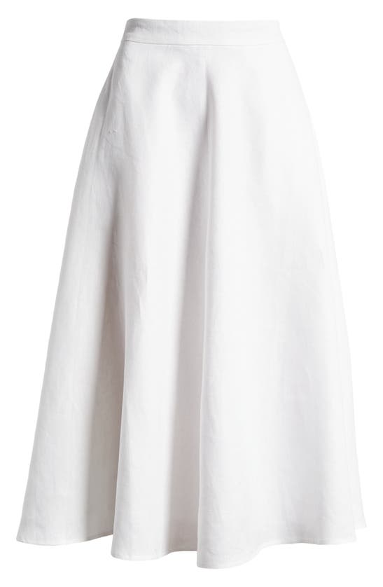 Shop Reformation Maia Linen Skirt In White