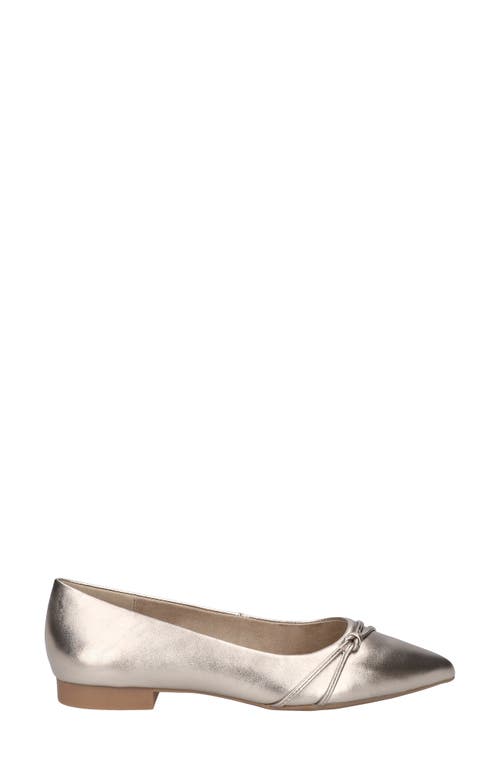 Shop Bella Vita Rhea Ballet Flat In Champagne Leather