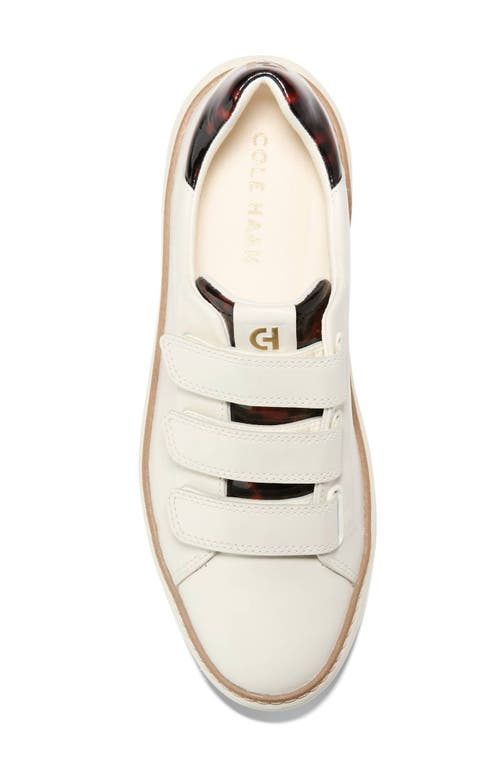 Shop Cole Haan Grandpro Topspin Strap Sneaker In Ivory/tort