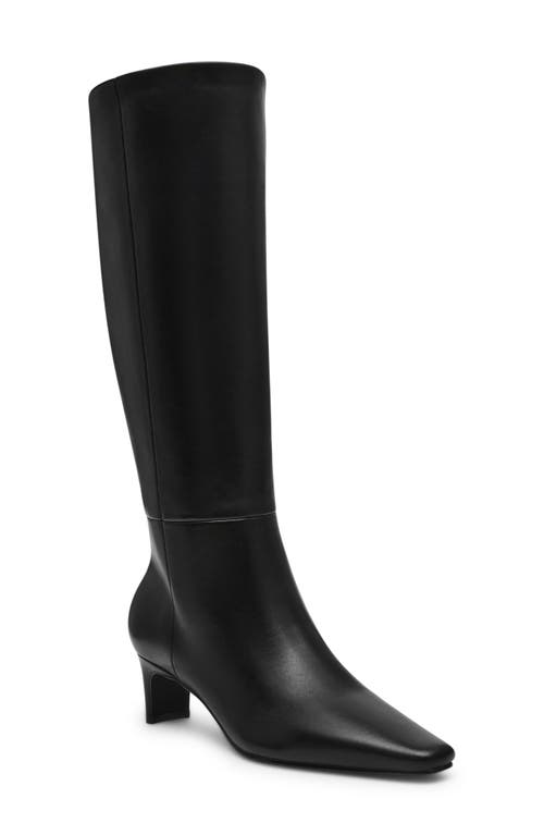 Shop Steve Madden Dagne Knee High Boot In Black Leather