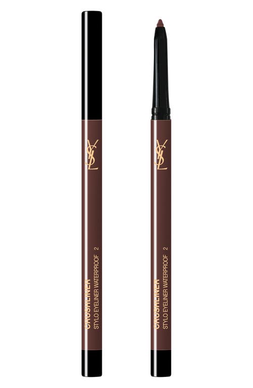 Crushliner Stylo Waterproof Long-Wear Precise Eyeliner in 2 Dark Brown
