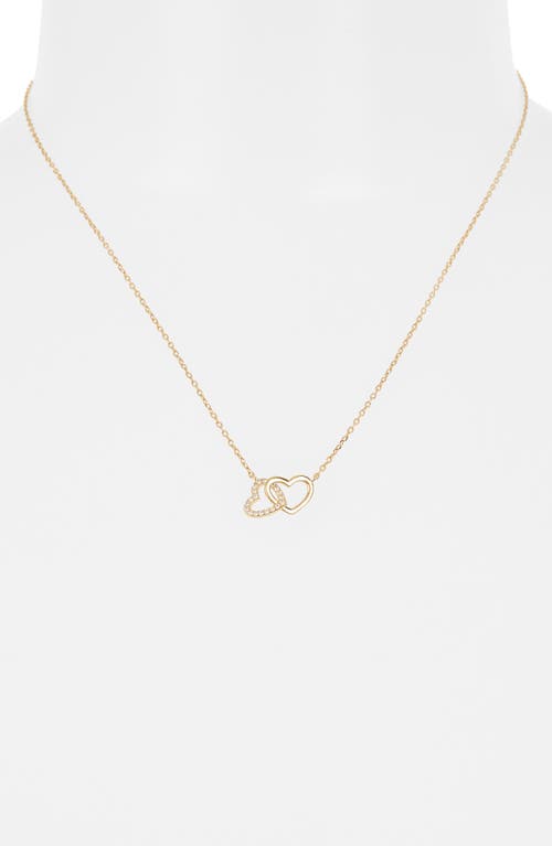 ARGENTO VIVO ARGENTO VIVO STERLING SILVER CUBIC ZIRCONIA INTERLOCKING HEART PENDANT NECKLACE