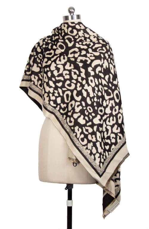 Saachi Reversible Scarf In Black/cream