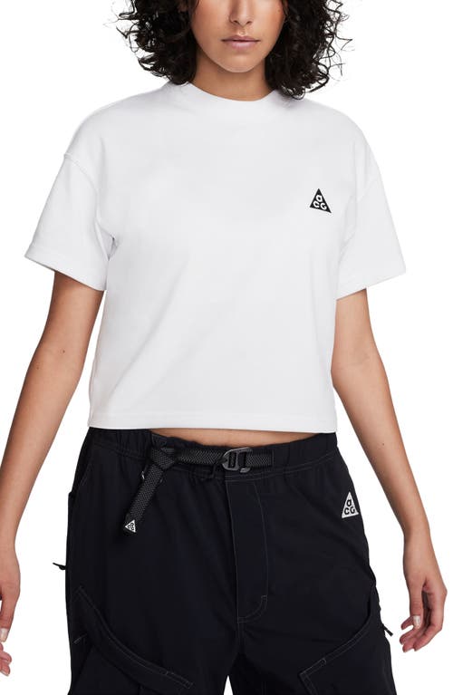 Shop Nike Acg Dri-fit Adv Oversize T-shirt In Summit White/black