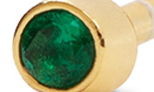 Shop Argento Vivo Sterling Silver Birthstone Stud Earrings In Gold/emerald