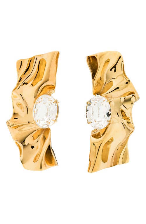 Sterling King Pleat Crystal Earrings in Gold at Nordstrom