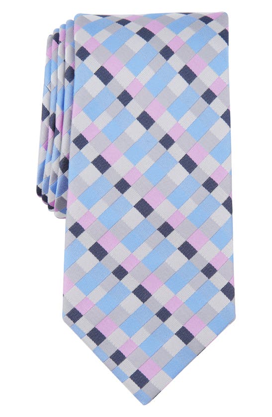 Savile Row Co Percival Check Silk Blend Tie In Pink