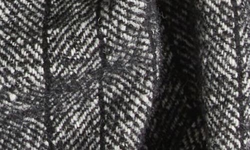 Clifton Wilson Pinstripe Herringbone Wool Scarf In Black