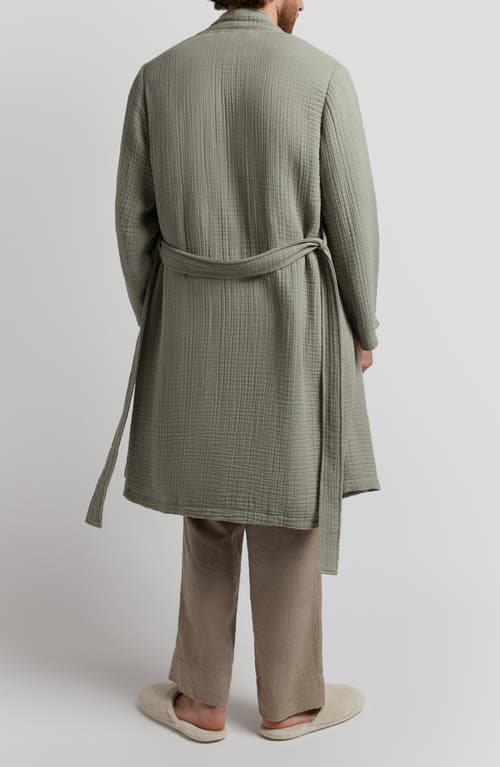 Shop Parachute Gender Inclusive Cloud Cotton Robe In Moss