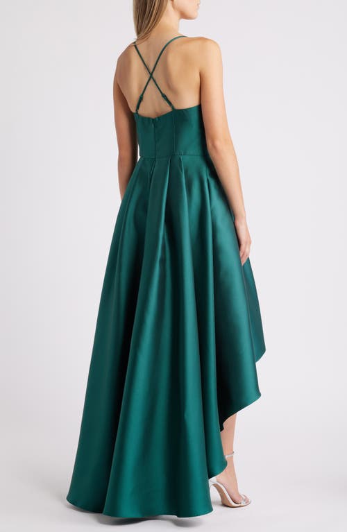 ELIZA J ELIZA J EMBELLISHED MIKADO HIGH-LOW COCKTAIL DRESS