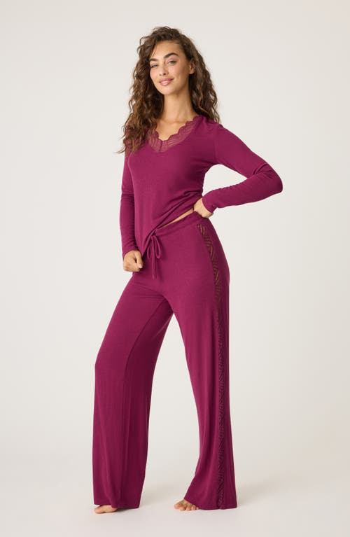 Shop Pj Salvage Sweet Dreams Pajama Pants In Bordeaux