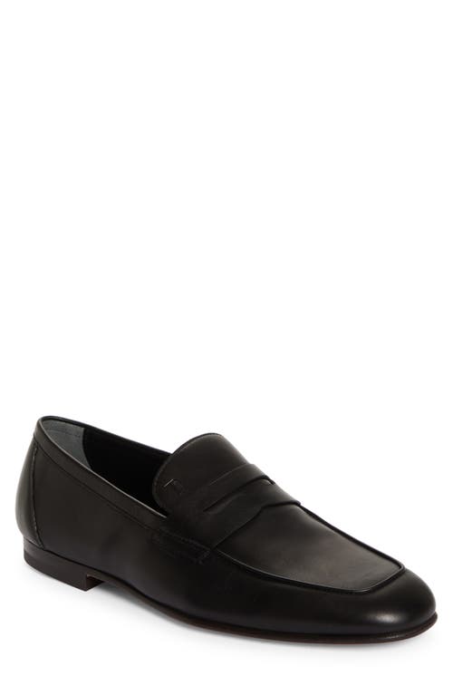 Shop Tod's Deconstructed Penny Loafer In Nero