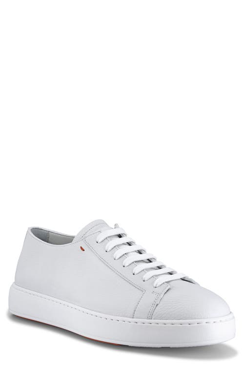 Santoni White Low-top Sneaker In White