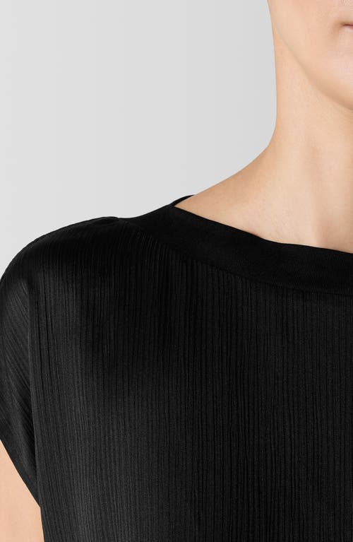 Shop Eileen Fisher Silk Tunic Top In Black