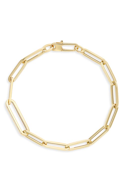 Roberto Coin Thick Paperclip Bracelet in Yellow Gold at Nordstrom, Size 7