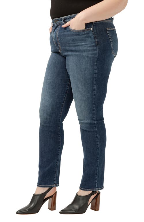 Shop Silver Jeans Co. Isbister High Waist Straight Leg Jeans In Indigo