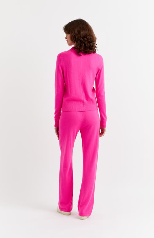 Shop Chinti & Parker Wool & Cashmere Cropped Sporty Sweater In Pink