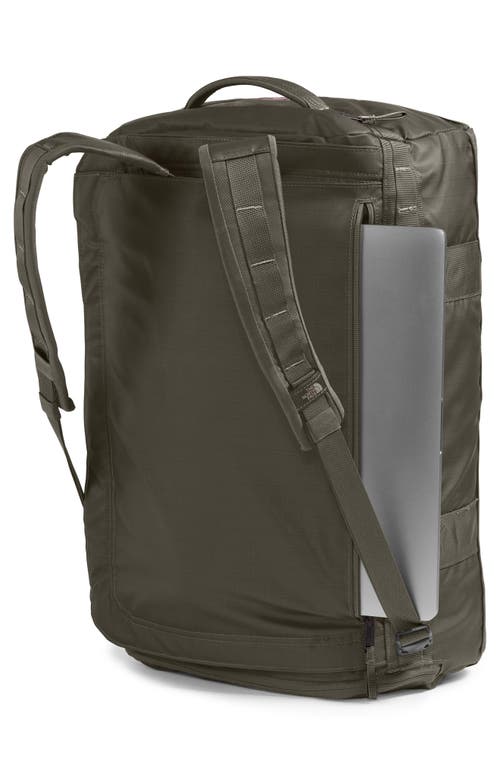 Shop The North Face Base Camp Voyager 42l Duffle Backpack In New Taupe Green/tnf Black-npf