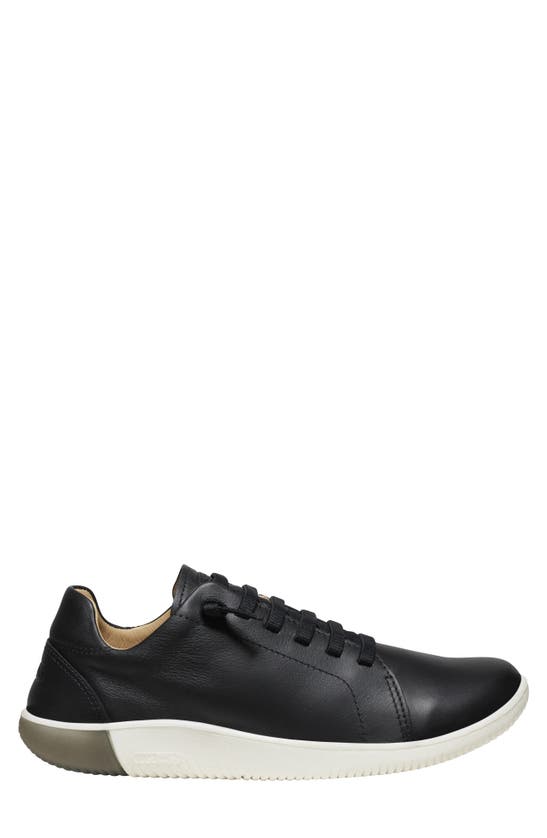 Shop Keen Knx Leather Sneaker In Black/ Star White