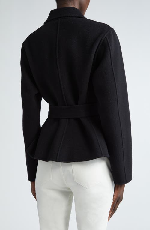 Shop Lafayette 148 New York Reversible Belted Wool & Cashmere Jacket In Black