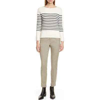 Atm Anthony Thomas Melillo Stripe Wool Blend Sweater, Ivory
