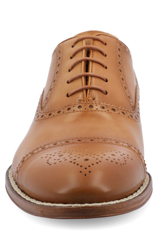 Shop Taft Noah Cap Toe Oxford In Honey