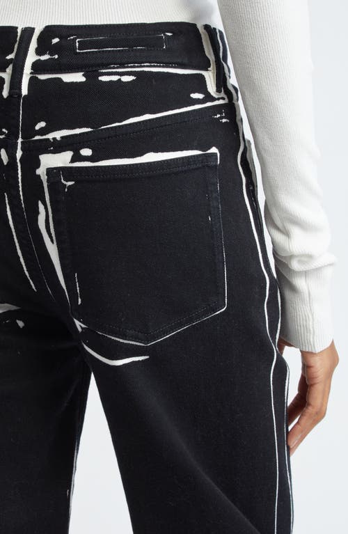 Shop Proenza Schouler Ryman Two-tone Jeans In Black Multi