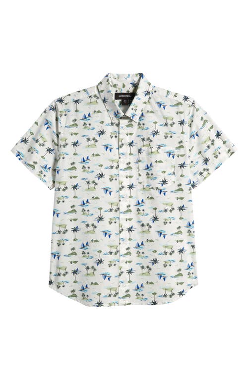 Nordstrom Kids' Patch Pocket Short Sleeve Button-Down Shirt at