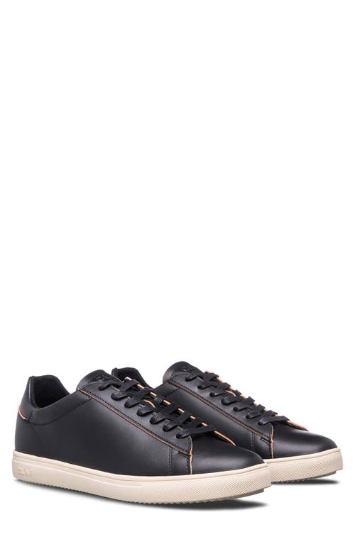 Bradley Sneaker in Black Leather Raw Edge