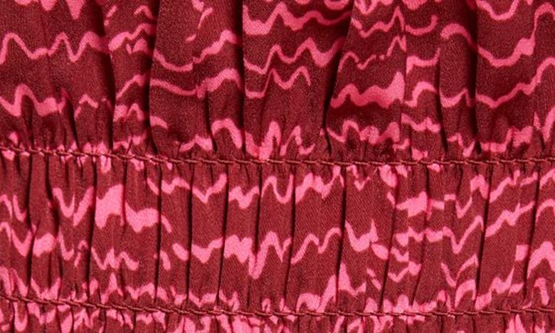 Melrose And Market Smocked Cropped Camisole In Red- Pink Zaggeo