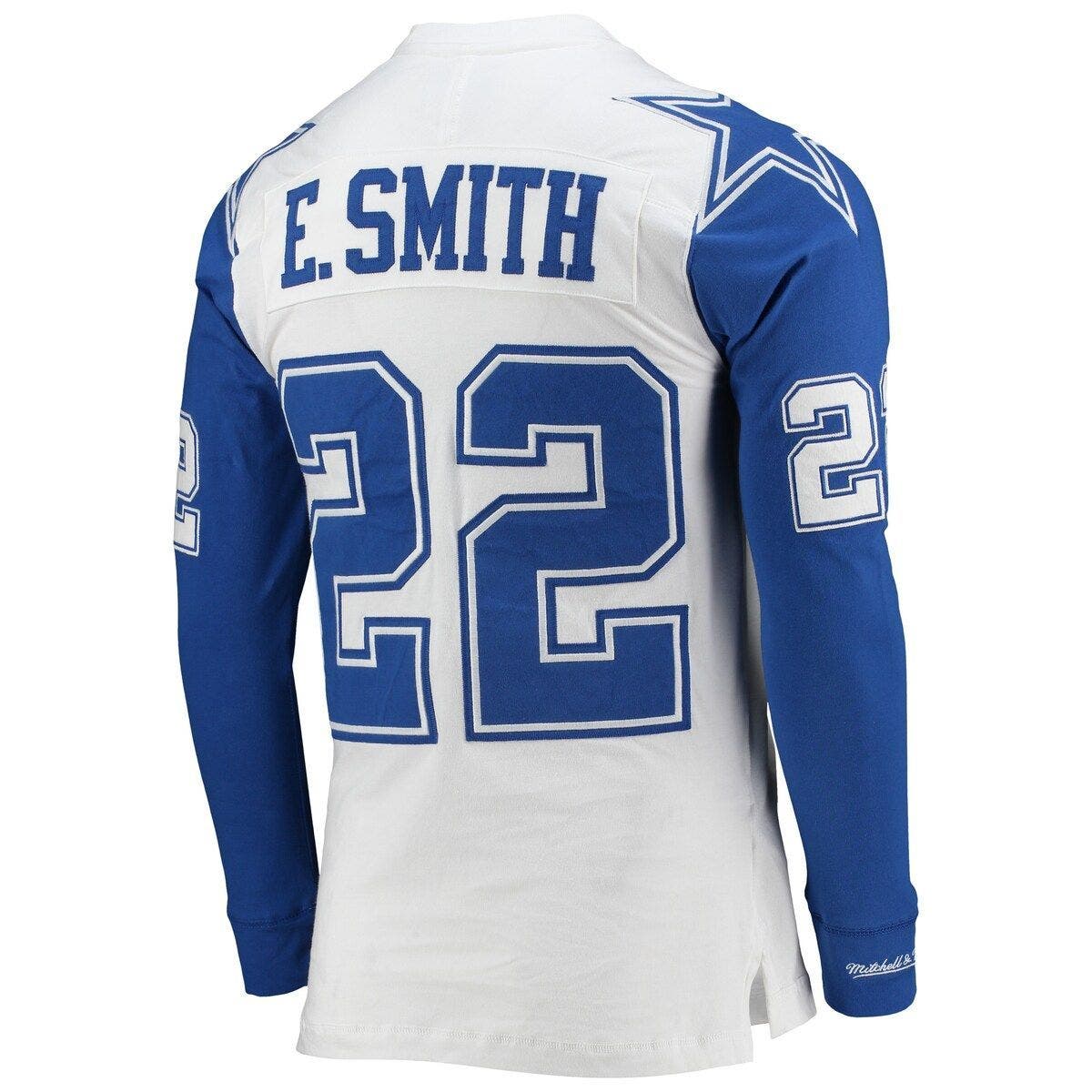 Men's Dallas Cowboys Emmitt Smith Mitchell & Ness Navy/White 1995 Authentic  Retired Player Jersey