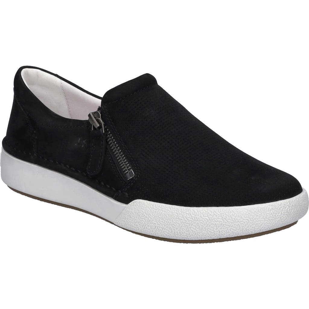 Josef Seibel Claire Zip Sneaker In Black
