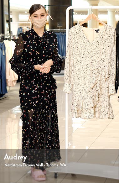 Speckle Print Long Sleeve Dress 