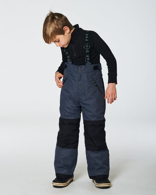 Shop Deux Par Deux Kids Unisex Snow Pants Dark Gray In Ebony