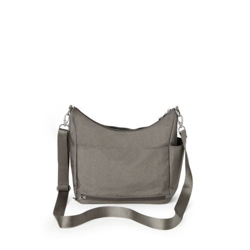 Shop Baggallini Modern Everywhere Hobo Crossbody Bag With Wristlet In Sterling Shimmer