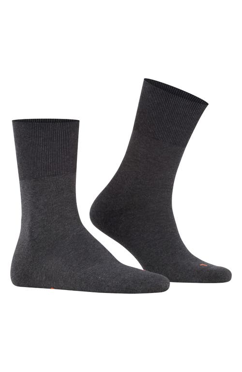 Shop Falke Gender Inclusive Run Crew Socks In Dark Grey