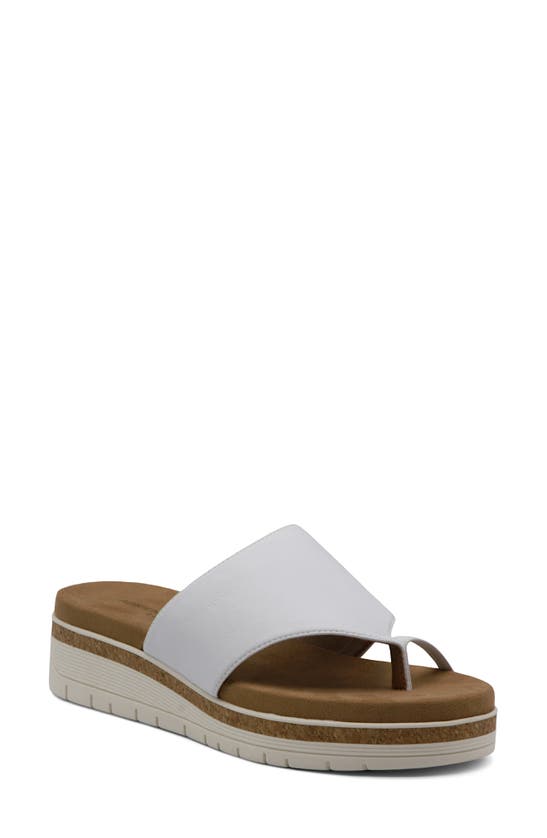 Adrienne Vittadini Playa Platform Sandal In White