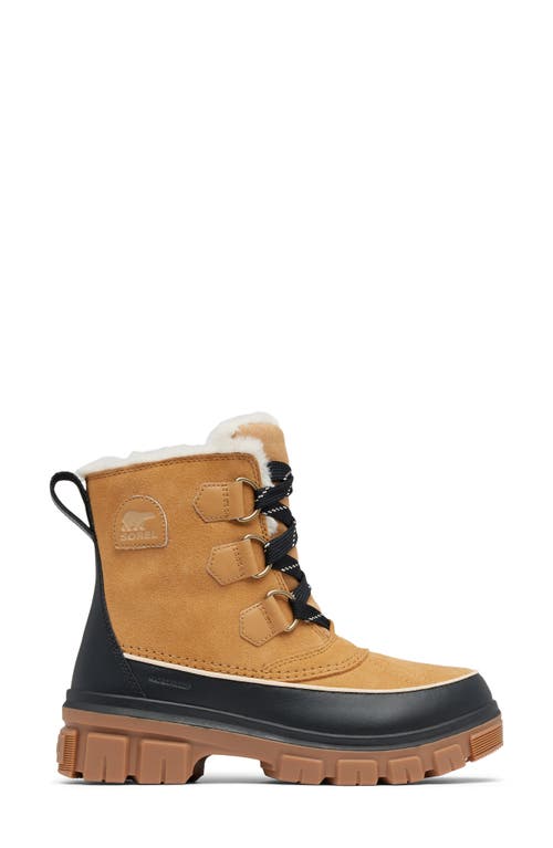 Sorel Caribou Waterproof Boots With Removable Inner Boot In Buff Nubuck Leather-brown In Curry/black