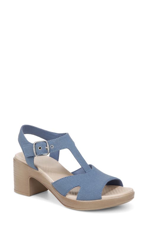 BZees Everly Machine Washable Block Heel Sandal Denim at Nordstrom,