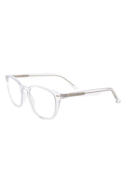Oscar De La Renta 50mm Blue Light Blocking Glasses In Crystal Clear