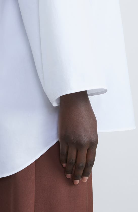 Shop Lafayette 148 New York Oversized Button Down Shirt In White