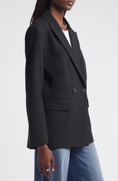 Shop Nordstrom Double Breasted Peak Lapel Blazer In Black