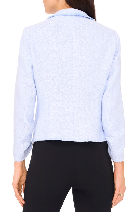 Halogen Raw Hem Crop Blazer In Placid Blue