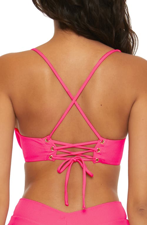 Shop Becca Modern Edge Underwire Bikini In Pink Glo