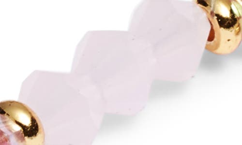 Little Words Project Badass Beaded Stretch Bracelet In Pink/black/white