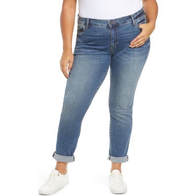 Plus Size Kut From The Kloth Catherine Boyfriend Jeans, Blue
